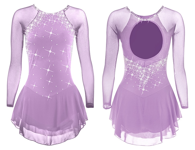 Robe de Patinage Artistique Femme Fille Patinage Robes Violet Blanche Jaune  Patchwork Fleur Maille Haute élasticité Entraînement Compétition Tenue de  Patinage Fait à la main Botanique Floral Demi de 2024 ? $129.99