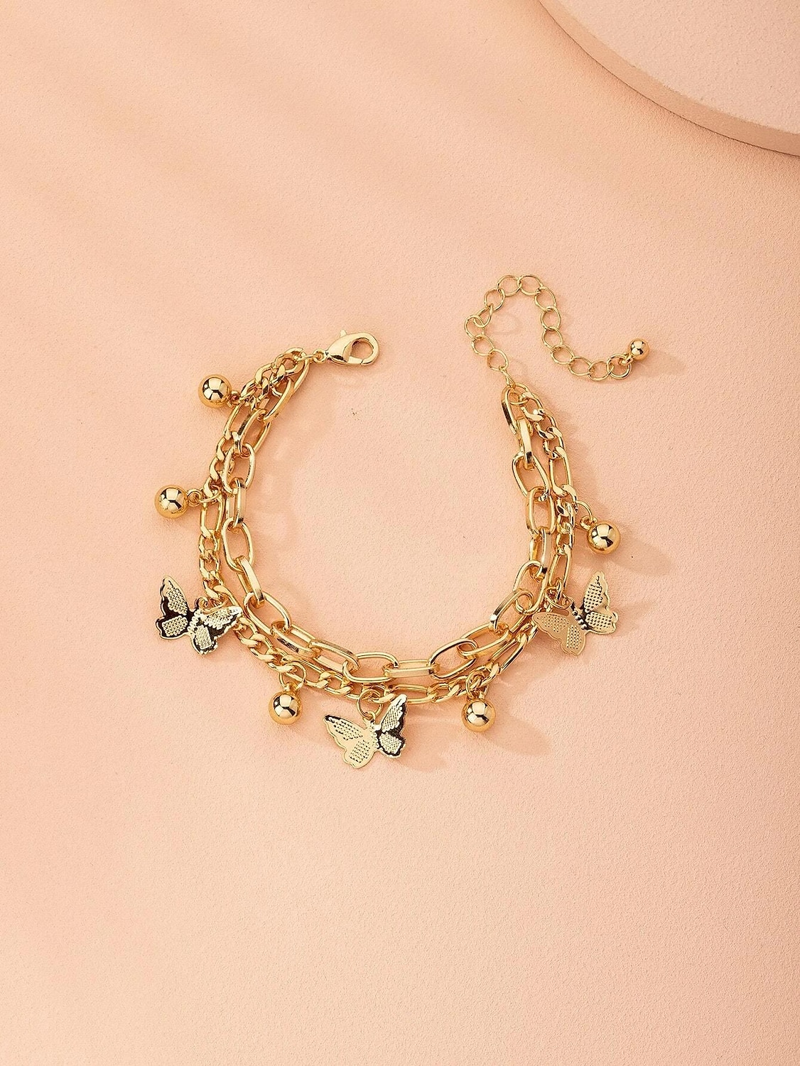 Women's Chain Bracelet Vintage Bracelet Layered Butterfly Fashion Personalized Elegant Holiday Alloy Bracelet Jewelry Gold For Holiday Date Birthday Beach Festival 2025 - $7.49 –P3
