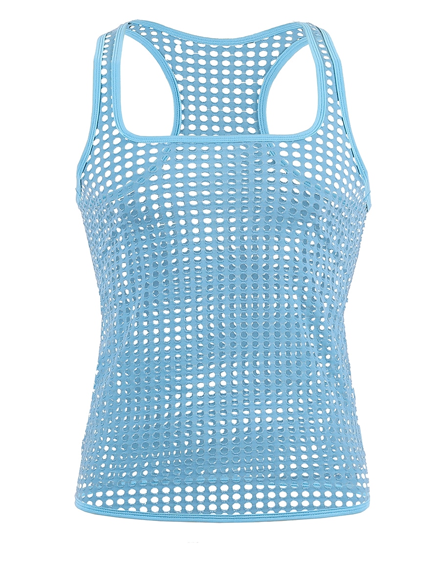 Herr Linne Undertröjor Ärmlös tröja Rund hals Solid färg Nät Gym Grön Topp t-shirt för män 2026 - $25.99 –P2