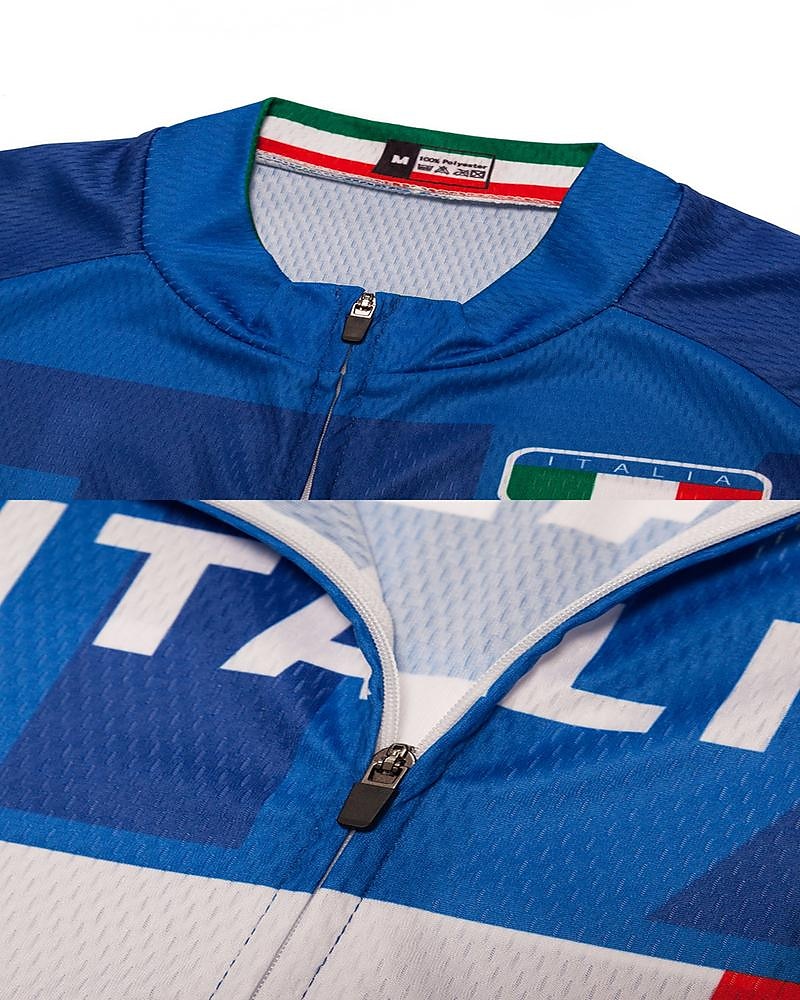 Men's Cycling Jersey with Bib Shorts Short Sleeve Mountain Bike MTB Road Bike Cycling Yellow Red Sky Blue Graphic Italy National Flag Bike Clothing Suit UV Resistant 3D Pad Breathable Quick Dry 2025 - $41.99 –P10