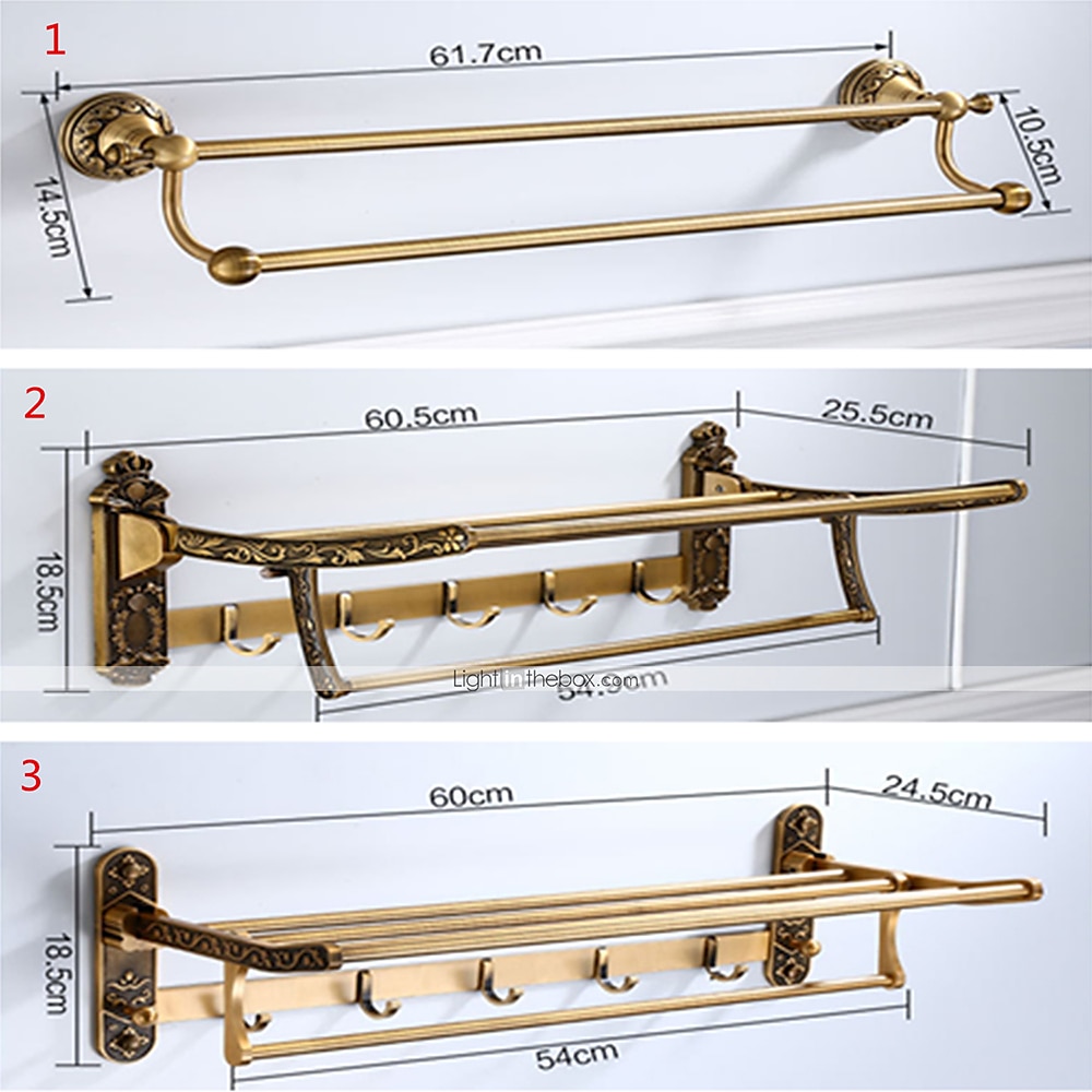 Towel Bar Foldable / Multilayer Antique Aluminum 1pc - Hotel bath Wall Mounted 2025 - $55.99 –P15