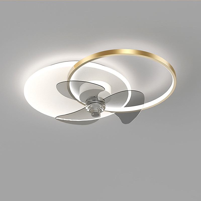 LED Ceiling Fan Light Bedroom Fan Lamp Nordic Ceiling Fan Lamp Modern Simple Room Ceiling Lamp With Silent Fan Lamp 2025 - $273.49 –P8