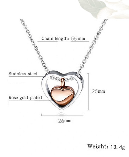 memory cremation ashes jewelry double heart urn necklace for ashes keepsake memorial pendant urn lockets for ashes for loved one(silver and gold) 2026 - $18.99 –P2