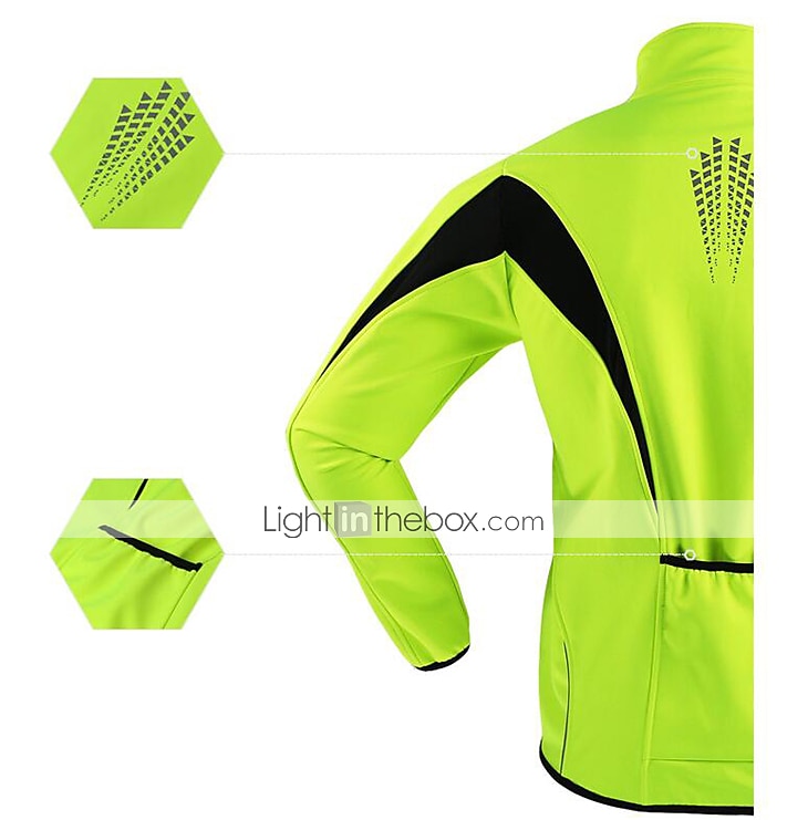 Arsuxeo Herre Sykkeljakke Sykkel Jakke / Sommer Fleecejakker / Fleecer / Topper Vindtett, Hold Varm, Pustende Stribe Polyester, Spandex, Fleece Vinter Oransje / Rød / Lys Grønn Veisykling Komfortabel 2025 - $41.99 –P7