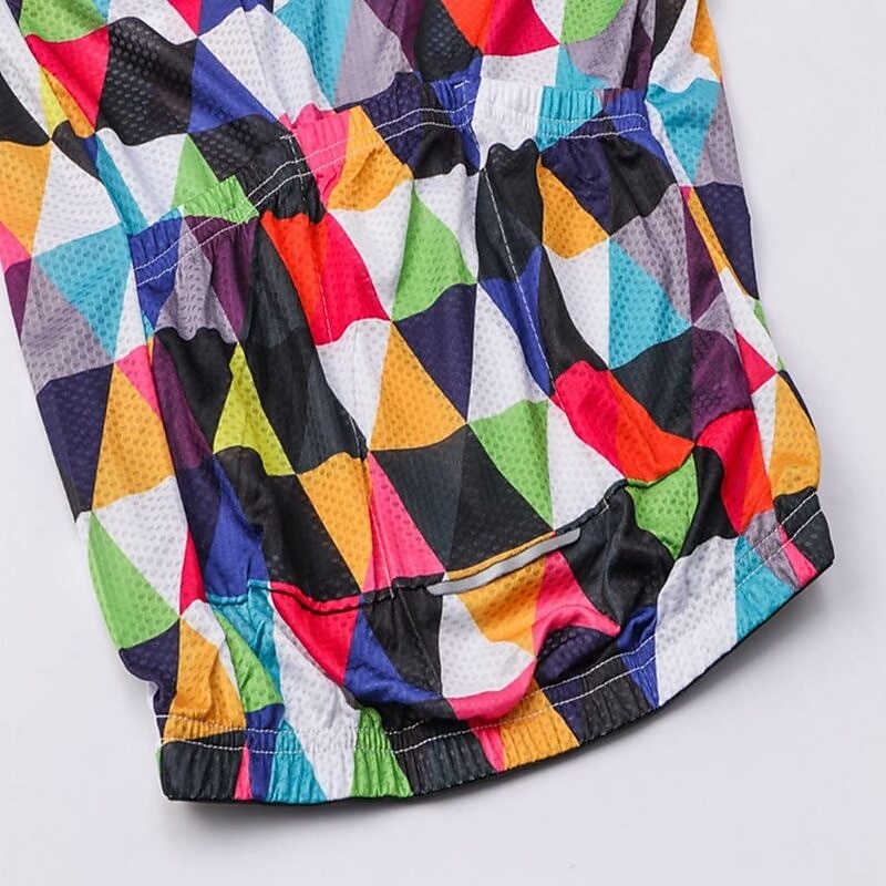 Men's Cycling Jersey Short Sleeve Fall Bike Jersey Top with 3 Rear Pockets Mountain Bike MTB Road Bike Cycling Breathable Quick Dry Front Zipper Back Pocket Red / Green Purple Green Rainbow Plaid 2025 - $28.99 –P12