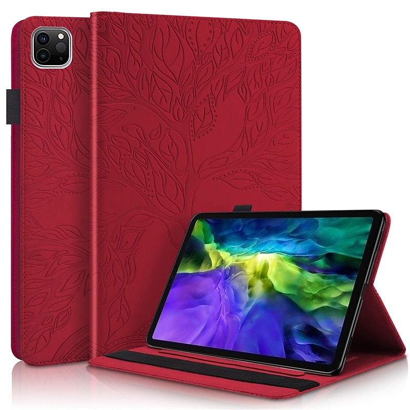 Embossed Tree Pattern Leather Case For Apple iPad Pro iPad Air 5th 4th iPad 9th 8th 7th iPad mini 6th 5th 4th Magnetic Flip Folio Stand Case Auto Wake Sleep with Card Slots Pencil Holder 2025 - $29.99 –P5