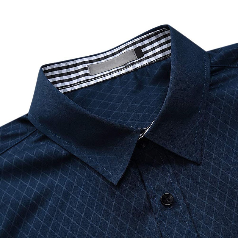Men's Dress Shirt Plaid Shirt Collared Shirt Button Up Shirt Plaid Wedding Casual Black Blue Gray Light Blue Short Sleeve Turndown Summer Clothing Apparel Button-Down 2025 - $19.99 –P16