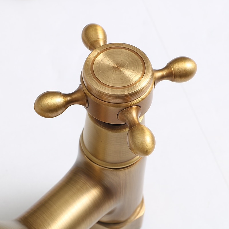 Rubinetti Per Lavello Cucina Classici Rubinetti A Parete In Ottone, Rubinetti Da Cucina Vintage Retrò A Doppia Leva Rubinetti Per Vasche Con Beccuccio Standard del 2025 a $89.99 –P12