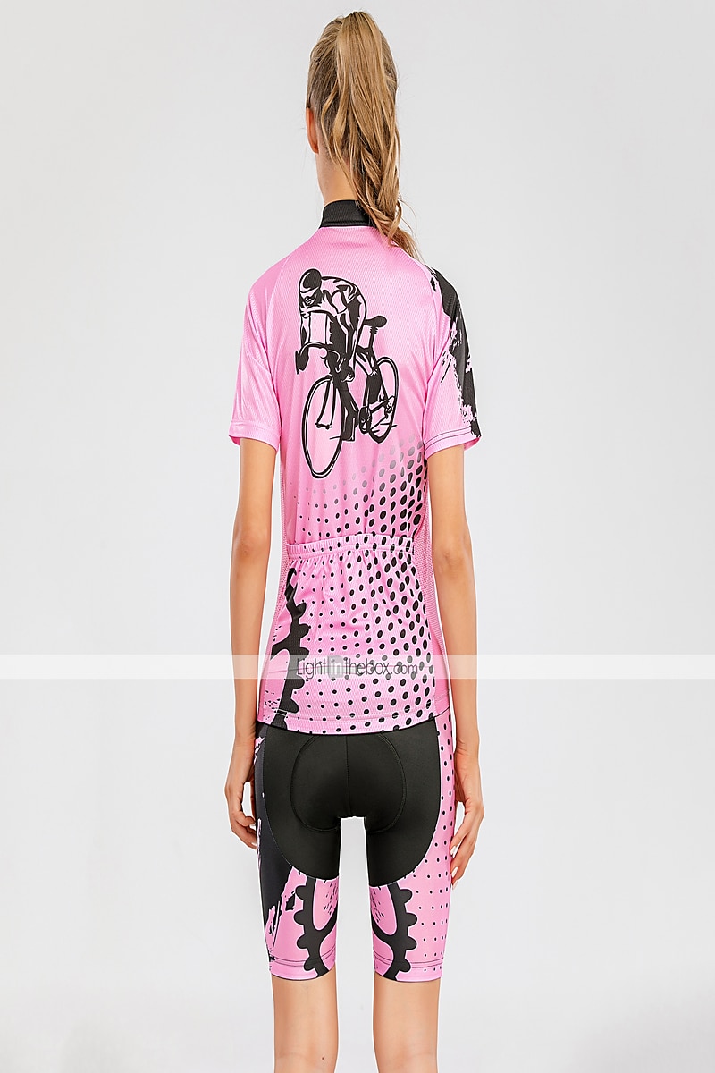 Naisten Pyöräily jersey ja shortsit Lyhythihainen Maastopyöräily Maantiepyöräily Keltainen Punainen Sininen Kuvitettu Vaihde Pyörä Hengittävä Nopea kuivuminen Ultraviolettisäteilyn kestävä Spandex 2025 - $33.59 –P18
