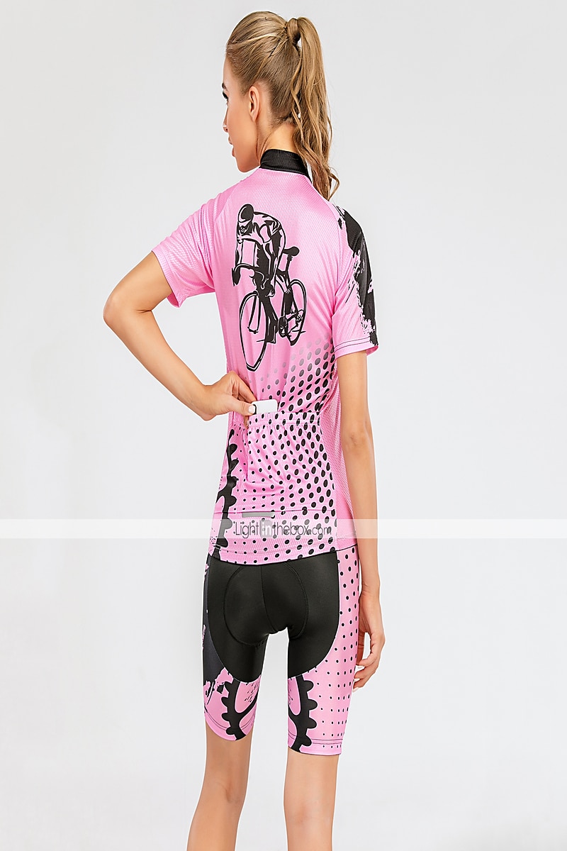 Naisten Pyöräily jersey ja shortsit Lyhythihainen Maastopyöräily Maantiepyöräily Keltainen Punainen Sininen Kuvitettu Vaihde Pyörä Hengittävä Nopea kuivuminen Ultraviolettisäteilyn kestävä Spandex 2025 - $33.59 –P17