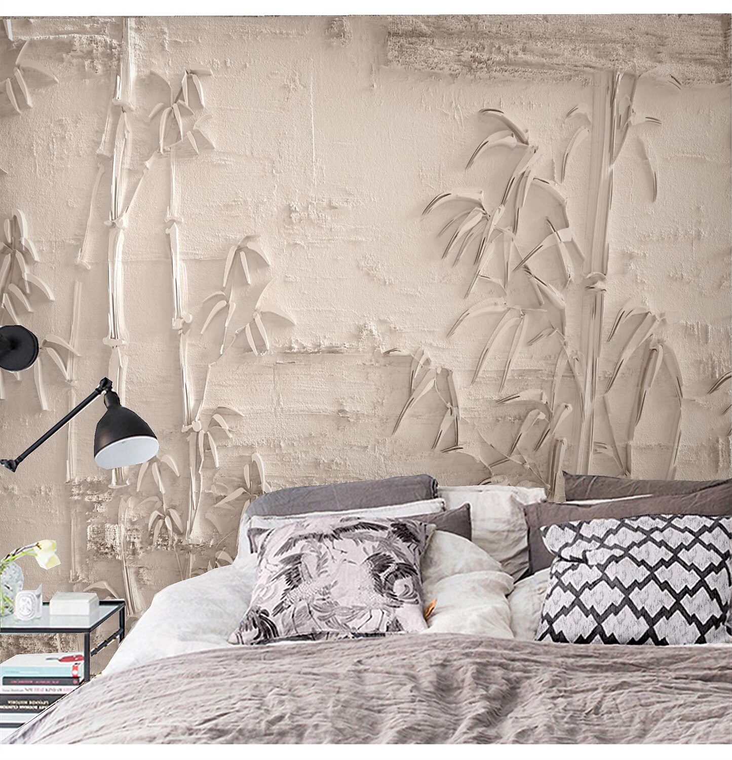 Fototapeta tapeta naklejka ścienna pokrywająca drukuj skórka i kij samoprzylepna tłoczona bambusa las pvc/winyl home decor 2025 - $33.99 –P5