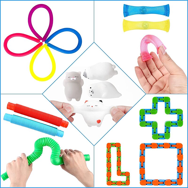 Carnival for Kids Adults EPPO 21Pcs Fidget Toy Set Classroom Rewards Prizes Special Toys Assortment for Birthday Party Favors Pop Bubble Relief Stress and Anxiety Sensory Toys 