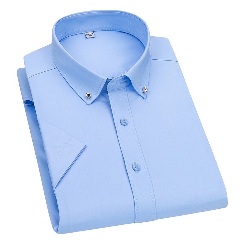 Per uomo Camicie Camicia abbottonata Resistente alle rughe Camicia con colletto Stampe astratte Matrimonio Ufficio Nero Bianco Rosa Blu marino Manica corta Squadrata Per tutte le stagioni del 2025 a $31.99 –P7