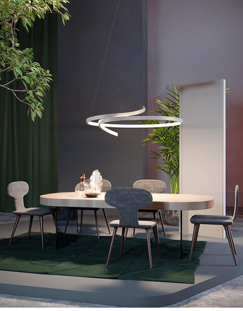 lampada a sospensione a led semplice creativo personalizzato geometria lampadario ristorante lampada nordico postmoderno bar caffetteria lampada studio lampada da ufficio del 2025 a $349.89 –P7