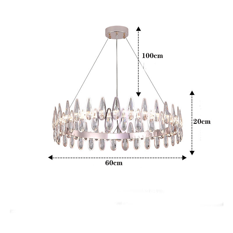 luminária led pendente 60 cm lanterna desgin lustre aço inoxidável galvanizado moderno 220-240v de 2025 por $1106.69 –P6