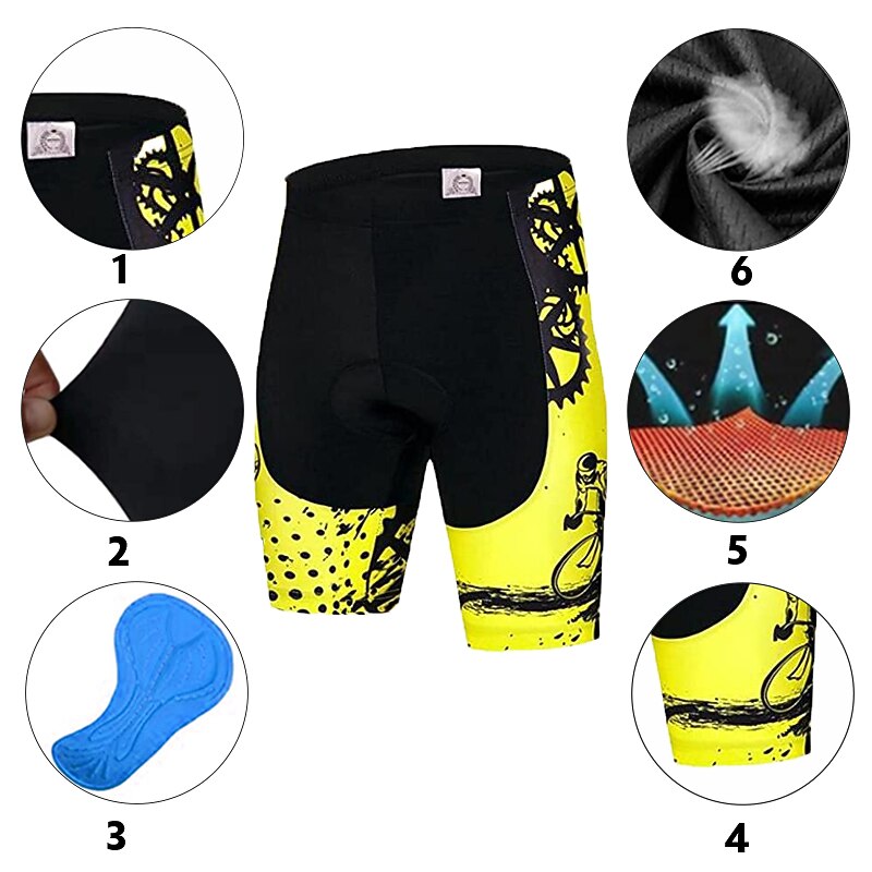 Per uomo Maglia con pantaloncini da ciclismo Manica corta Ciclismo da montagna Cicismo su strada Nero Bianco Verde Pop art Attrezzatura Bicicletta Completo tuta Pad 3D Traspirante Asciugatura rapida del 2025 a $43.99 –P11