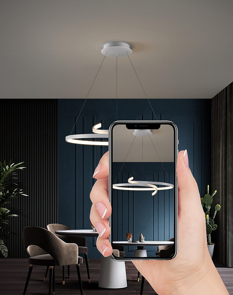 lampada a sospensione a led semplice creativo personalizzato geometria lampadario ristorante lampada nordico postmoderno bar caffetteria lampada studio lampada da ufficio del 2025 a $349.89 –P4