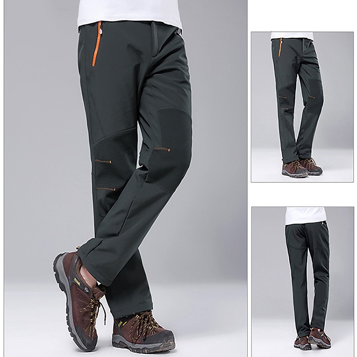 Herr Vandringsbyxor Fleecefodrade byxor Softshell-byxor Vinter Utomhus Håller värmen Vindtät Vattenavvisande Multi Pocket Underdelar Elastisk midja Ficka med blixtlås Herrgrå Armégrön Jakt Skidåkning 2025 - $29.99 –P3