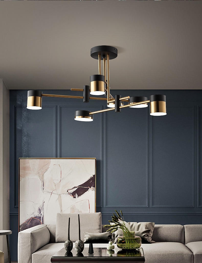 led deckenleuchte 76/76/101,6 cm geometrische formen kronleuchter metall sputnik geometrisch galvanisierte lackierte oberflächen led nordischen stil 220-240v 2025 - $251.89 –P7