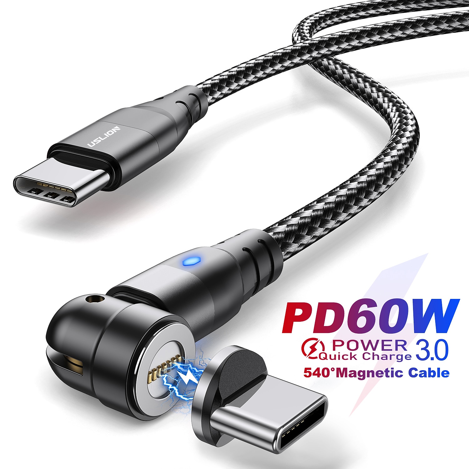Multi Charging Cable 60W 3.3ft 6.6ft USB C to Lightning / micro / USB C 3 A Fast Charging Nylon Braided Durable Magnetic For Samsung Xiaomi Huawei Phone Accessory 2025 - $10.99 –P8