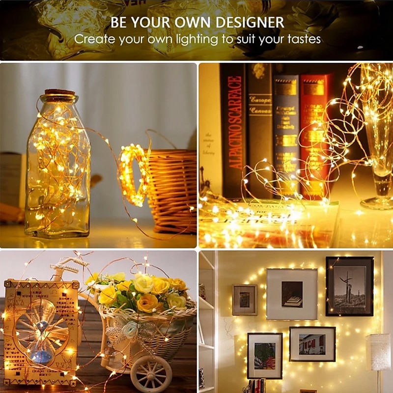 30 PCS 12PCS 6PCS Fairy Lights Battery Operated (Included) 600LED 240LED 120LED Mini String Lights Waterproof Copper Wire Firefly Starry Lights for Halloween Party Christmas Festivals Decorations 2025 - $10.99 –P11