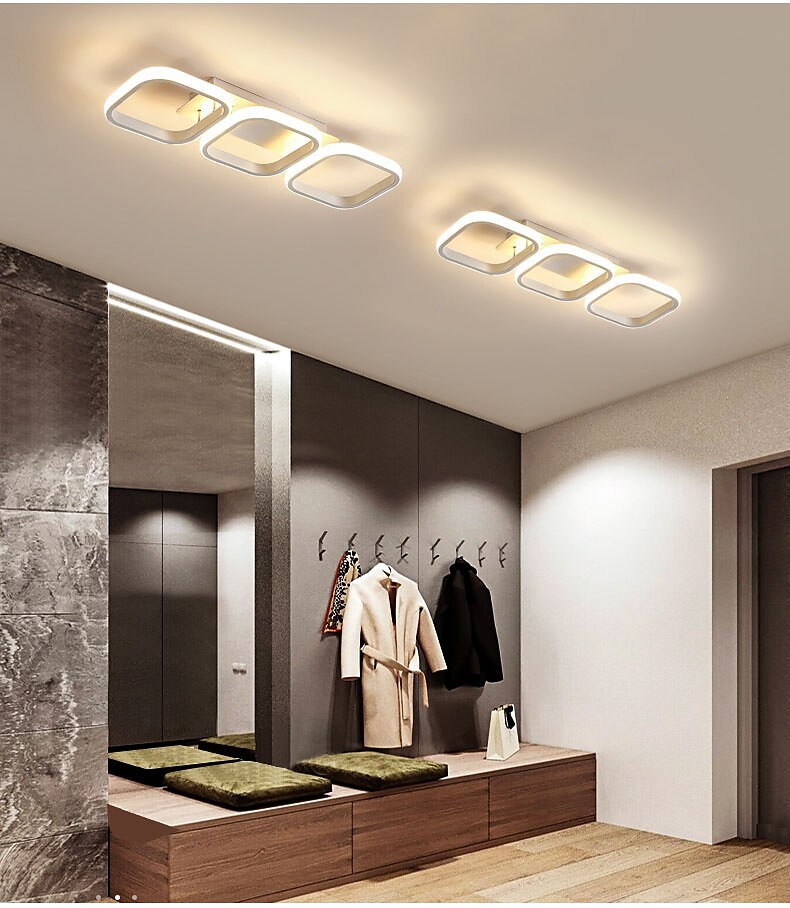 Plafoniera cu 2 lumini cu 3 lumini reglabile cu led forme geometrice lumini pentru montare aluminiu silicagel stil modern finisaje vopsite metalice led 110-120v 220-240v / certificat ce 2025 - $133.99 –P1