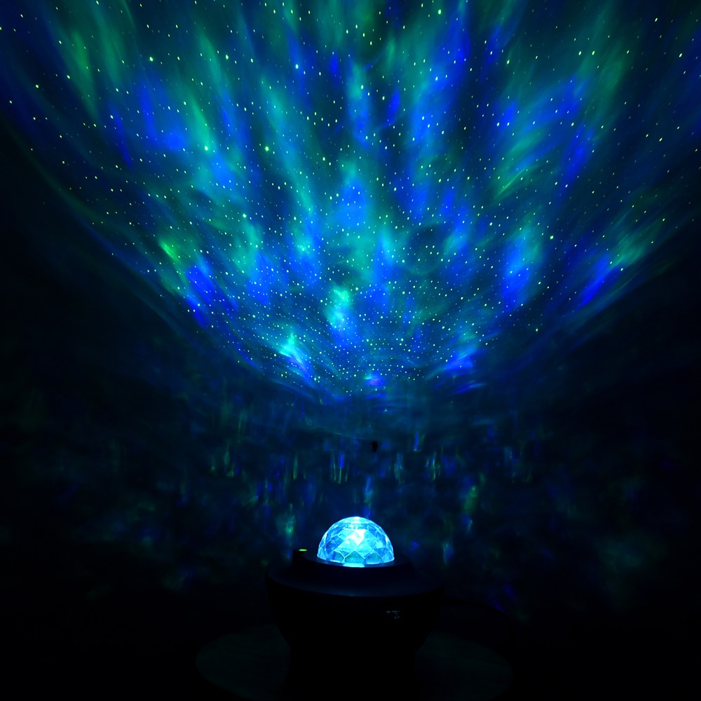 proiettore led galaxy luce notturna ocean wave proiezione stella con bluetooth altoparlante musica telecomando 10 colori 21 modalità di illuminazione livelli di luminosità regolabile per camera da del 2023 a € 17.64 –P6