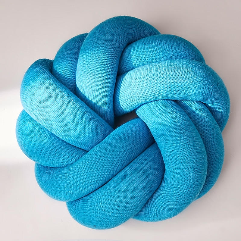 Travesseiro de nó redemoinho travesseiro de chão bola almofadas decorativas 13,8 polegadas travesseiro macio redondo atado para casa cama quarto decoração sofá escritório decoração travesseiro de de 2025 por $37.99 –P10