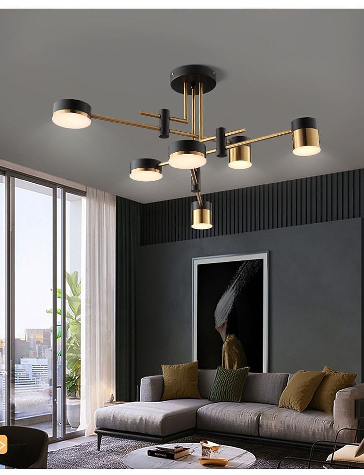led deckenleuchte 76/76/101,6 cm geometrische formen kronleuchter metall sputnik geometrisch galvanisierte lackierte oberflächen led nordischen stil 220-240v 2025 - $251.89 –P16