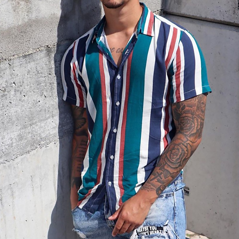 Horizontal Stripes for Men  Mens fashion casual, Casual shirts, Mens  fashion summer