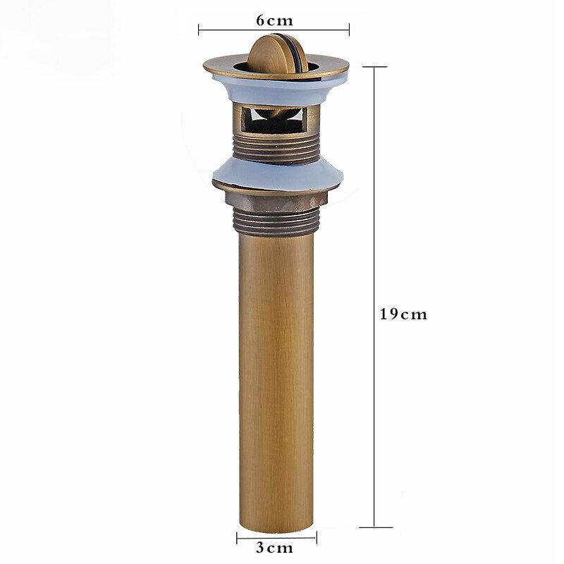 Electroplated  Pop-up Water Drain With Overflow Superior Quality Faucet Accessory Antique Brass Golden and Black Finished 2025 - $24.99 –P2