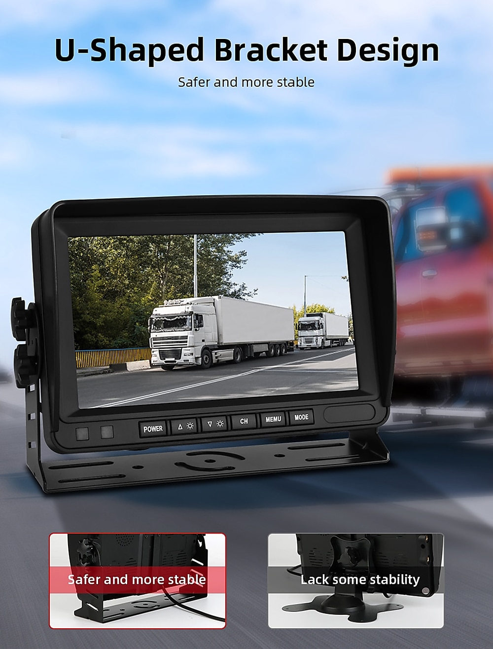 718D 7 дюймовый TFT-LCD 600TVL 480 ТВ линий CCD Проводное 120° 7 дюймовый Комплект заднего вида для автомобилей Водонепроницаемый / Ночное видение / Регулировка яркости для Автобус / Грузовик 2025 - $154.99 –P5