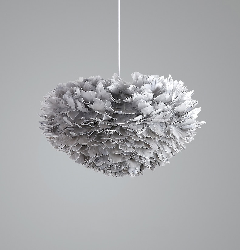 Lampa wisząca led 30/40/45/50/55/60/70 cm pojedynczy projekt wisiorek lekki metal pióro artystyczne inspirowane naturą 220-240 v 2025 - $249.99 –P6