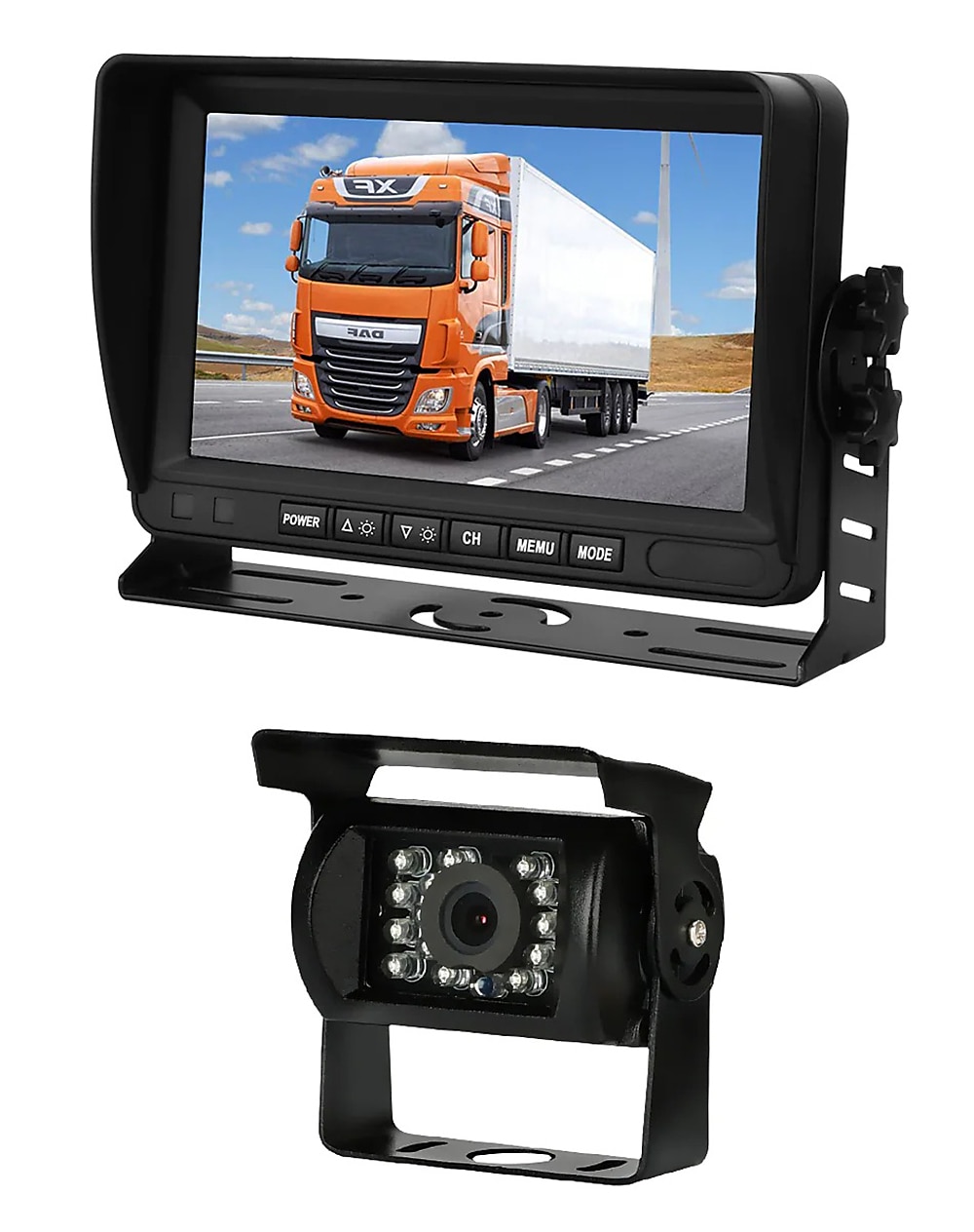 718D 7 pulgada TFT-LCD 600TVL 480 líneas de TV CCD Con Cable 120 Grados 7 pulgada Kit de vista trasera del coche Impermeable / Visión nocturna / Ajuste de brillo para Autobús / Camión 2025 - $154.99 –P2