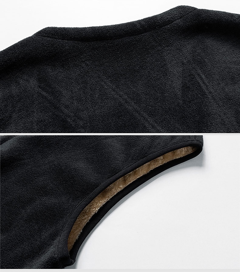 Hombre Chaleco polar Casual / Diario Invierno Otoño Licra Poliéster Mantiene abrigado Ligero Transpirable Color sólido Cremallera Negro Gris Chaleco 2026 - $27.99 –P12