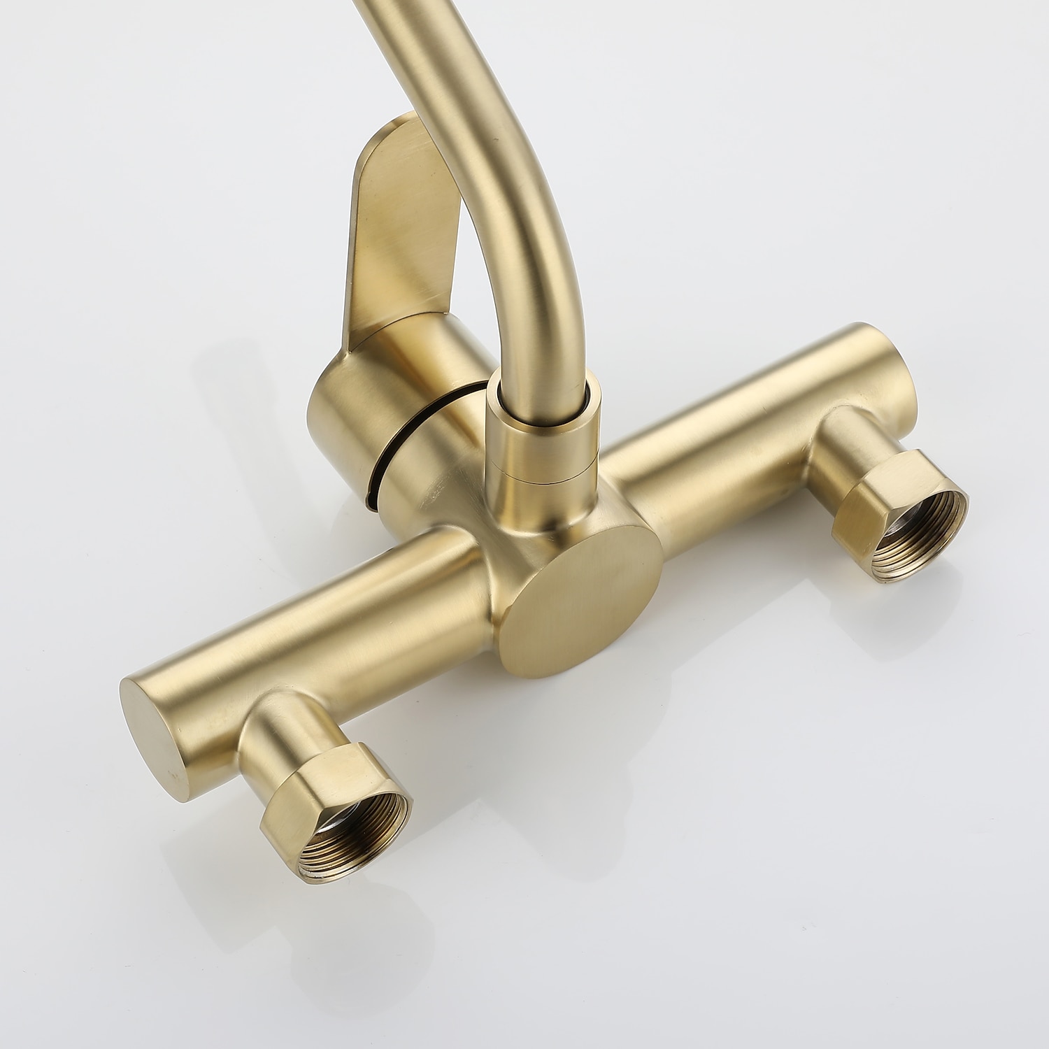 Rubinetto cucina - Rubinetto cucina monocomando due fori oro spazzolato rubinetteria cucina moderna a parete del 2025 a $161.99 –P4