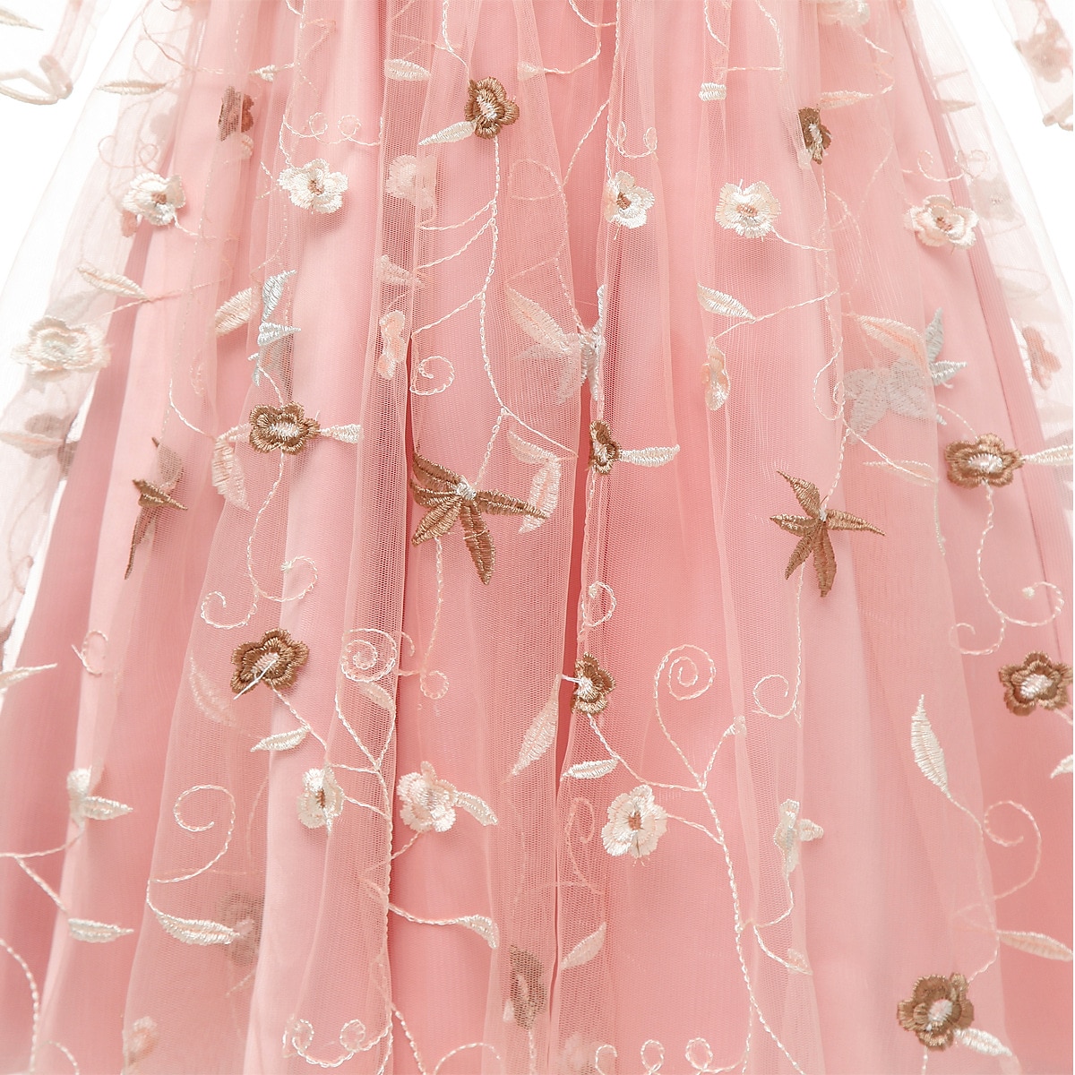 A-Line Cocktail Dresses Beach Wedding Floral Dress Wedding Guest Homecoming Dress Knee Length Half Sleeve Jewel Neck Tulle with Embroidery Appliques dress to impress 2025 2025 - $76.99 –P3