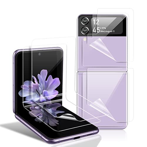 2 комплекта Телефон Защитная пленка Назначение Samsung Galaxy Z Flip 4 Z Flip 3 Z Flip Z Flip 2 Гидрогель ТПУ Самозаживление Анти-пузыри Против отпечатков пальцев HD Защита от царапин 2025 - $14.99 –P1