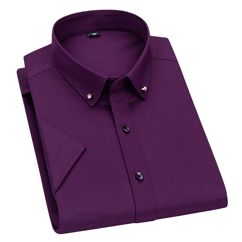 Per uomo Camicie Camicia abbottonata Resistente alle rughe Camicia con colletto Stampe astratte Matrimonio Ufficio Nero Bianco Rosa Blu marino Manica corta Squadrata Per tutte le stagioni del 2025 a $31.99 –P3