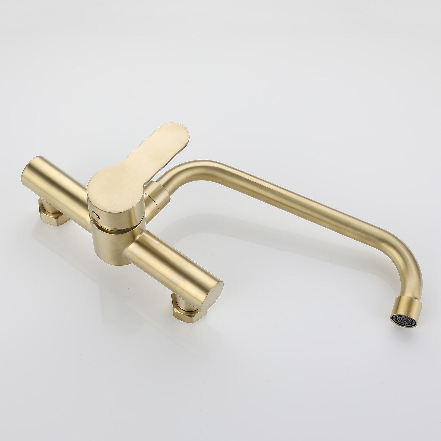 Rubinetto cucina - Rubinetto cucina monocomando due fori oro spazzolato rubinetteria cucina moderna a parete del 2025 a $161.99 –P8