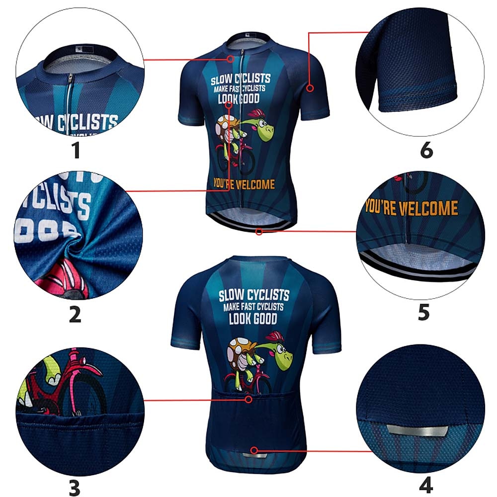 Ανδρικά Φανέλα ποδηλασίας Γραφική Με Μοτίβο Γράμμα & Αριθμός Κοντομάνικο Ποδήλατο Αθλητική μπλούζα Μπολύζες με 3 πίσω τσέπες Ποδηλασία Βουνού Ποδηλασία Δρόμου Γρήγορο Στέγνωμα Moale 2026 - $30.99 –P2