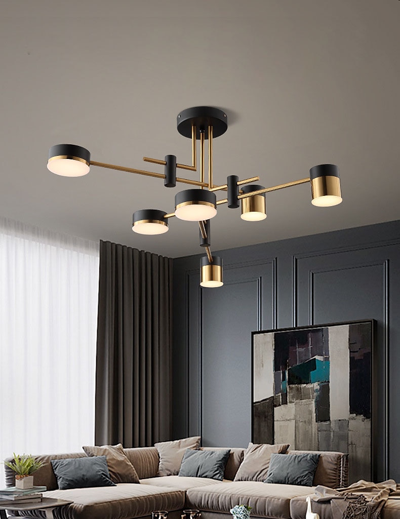 led deckenleuchte 76/76/101,6 cm geometrische formen kronleuchter metall sputnik geometrisch galvanisierte lackierte oberflächen led nordischen stil 220-240v 2025 - $251.89 –P8