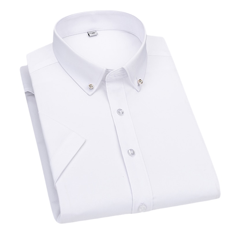 Per uomo Camicie Camicia abbottonata Resistente alle rughe Camicia con colletto Stampe astratte Matrimonio Ufficio Nero Bianco Rosa Blu marino Manica corta Squadrata Per tutte le stagioni del 2025 a $31.99 –P9