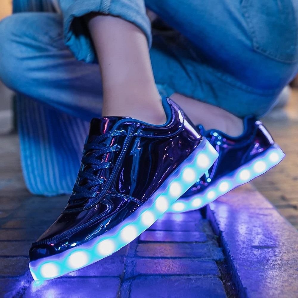 Unisex Men Women USB Charge LED Light Up Shoes Women Sportwear Sneakers 
