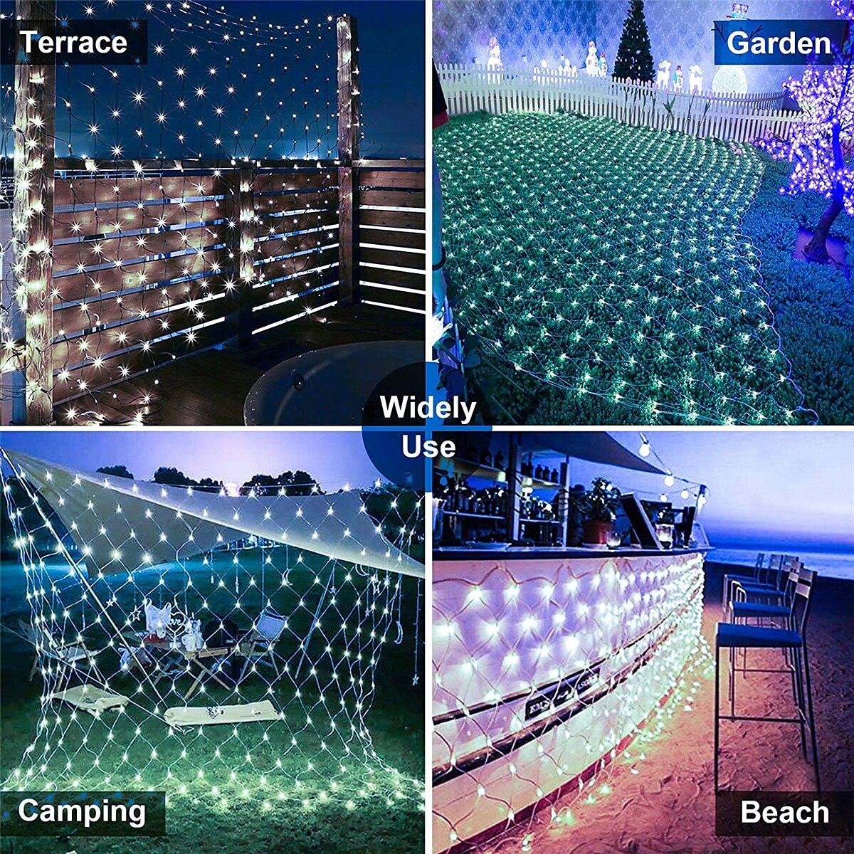 Solar LED Net Lights 8 Modes 200 LEDs 9.8ft x 6.6ft Tree Wrap Mesh Fairy Twinkle Lights for Outdoor Patio Lawn Garden Porch Bushes Camping Window Christmas 2025 - $41.99 –P8