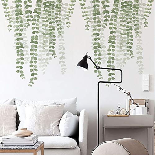 Removable Green Plant Wall Stickers DIY Green Leaves Wall Decals Hanging Tree Vine Wall Decor for Living Room Kids Girls Baby Bedroom Office Nursery Home Walls Decoration 30x90cm 2025 - $9.49 –P5