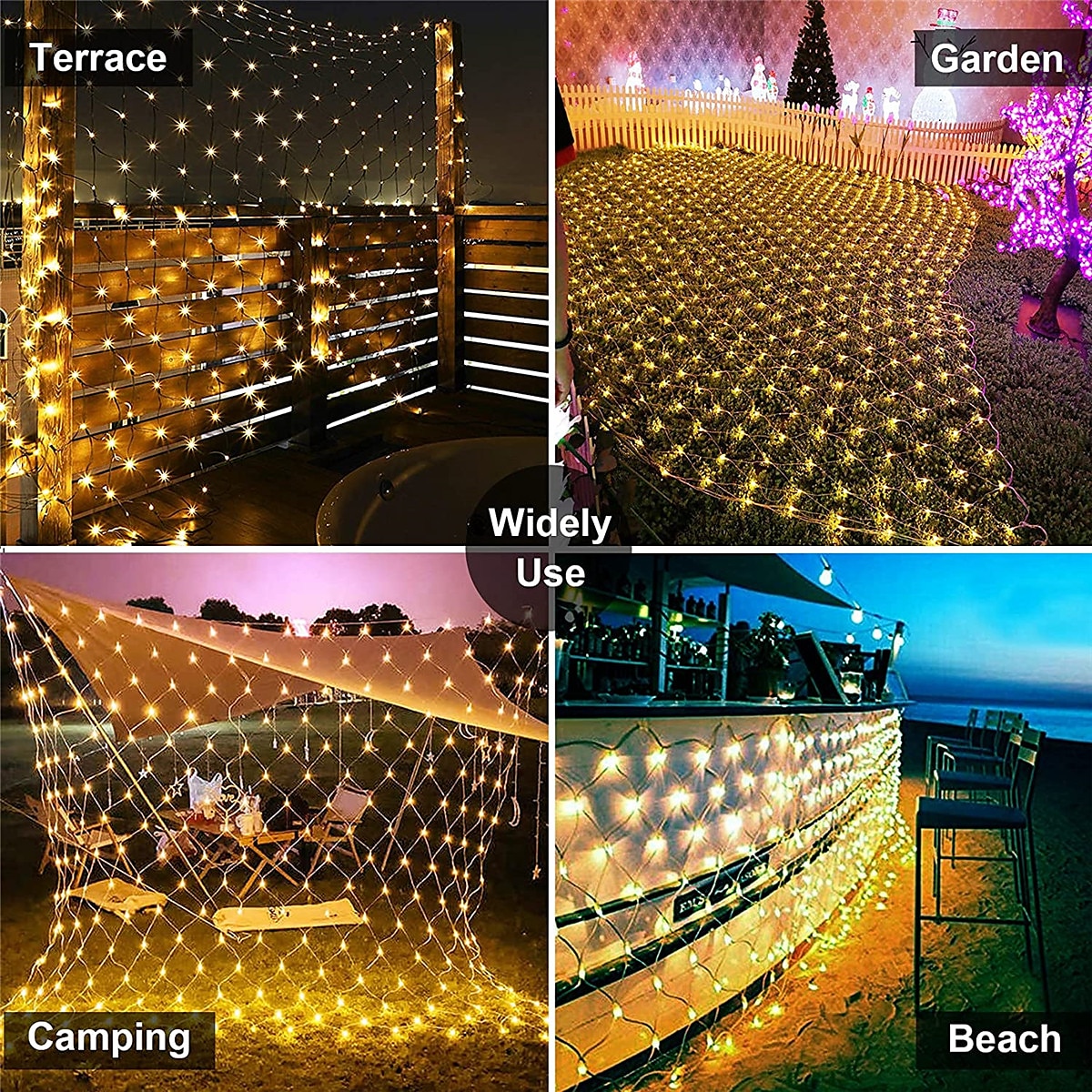 Solar LED Net Lights 8 Modes 200 LEDs 9.8ft x 6.6ft Tree Wrap Mesh Fairy Twinkle Lights for Outdoor Patio Lawn Garden Porch Bushes Camping Window Christmas 2025 - $41.99 –P11