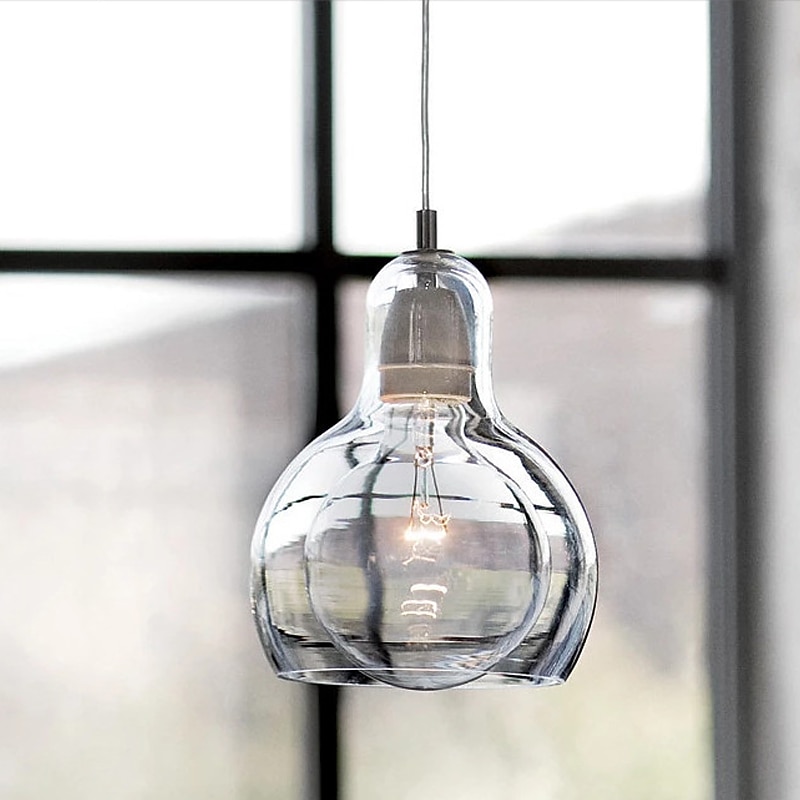 LED pendentif lumière personnalité simple grande ampoule lustre restaurant créatif barre lumineuse chambre lustre en verre à tête unique de 2025 ? $92.99 –P2