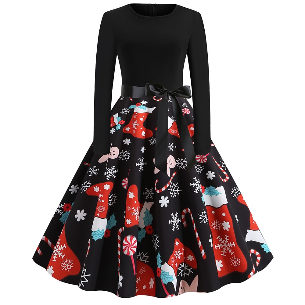 père Noël Robe de Noël Robe De Noël Fantaisie Femme Noël Nouvel an la veille de Noël 1950s Noël Adulte Soirée Noël Réveillon du nouvel an Robe de 2025 ? $21.99 –P11