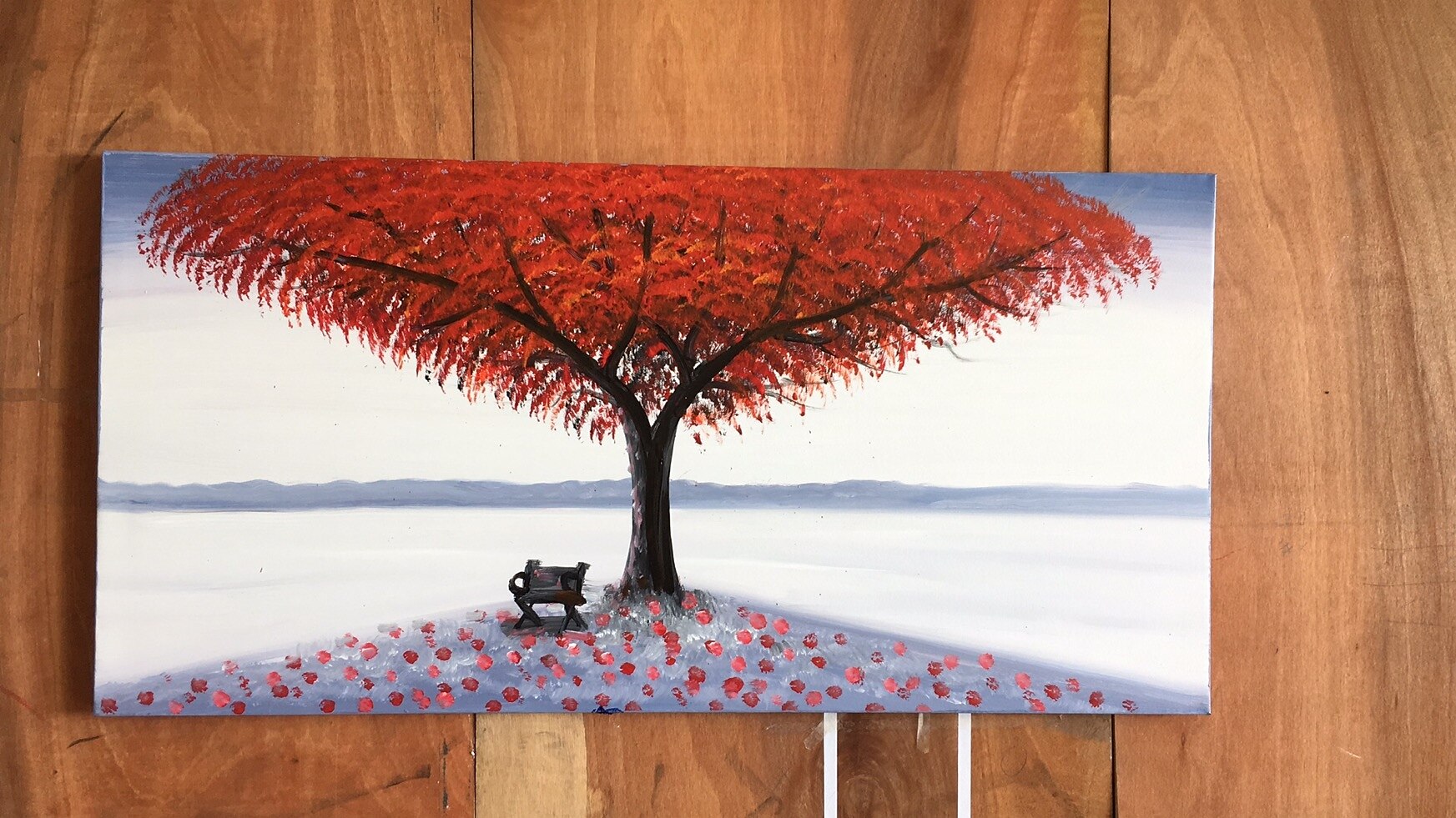Oil Painting Hand Painted Horizontal Floral / Botanical Comtemporary Modern Stretched Canvas 2025 - $146.99 –P2